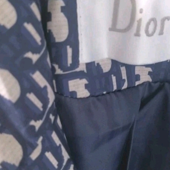 Dior Boutique Blue Monogram Hooded Windbreaker Jacket Men's Size XXL - Picture 9 of 11